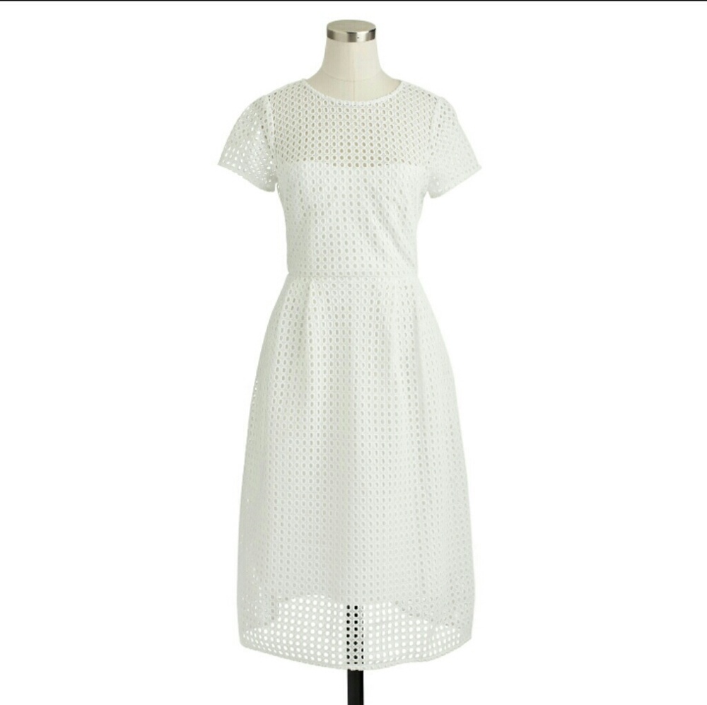JCREW white eyelet dress